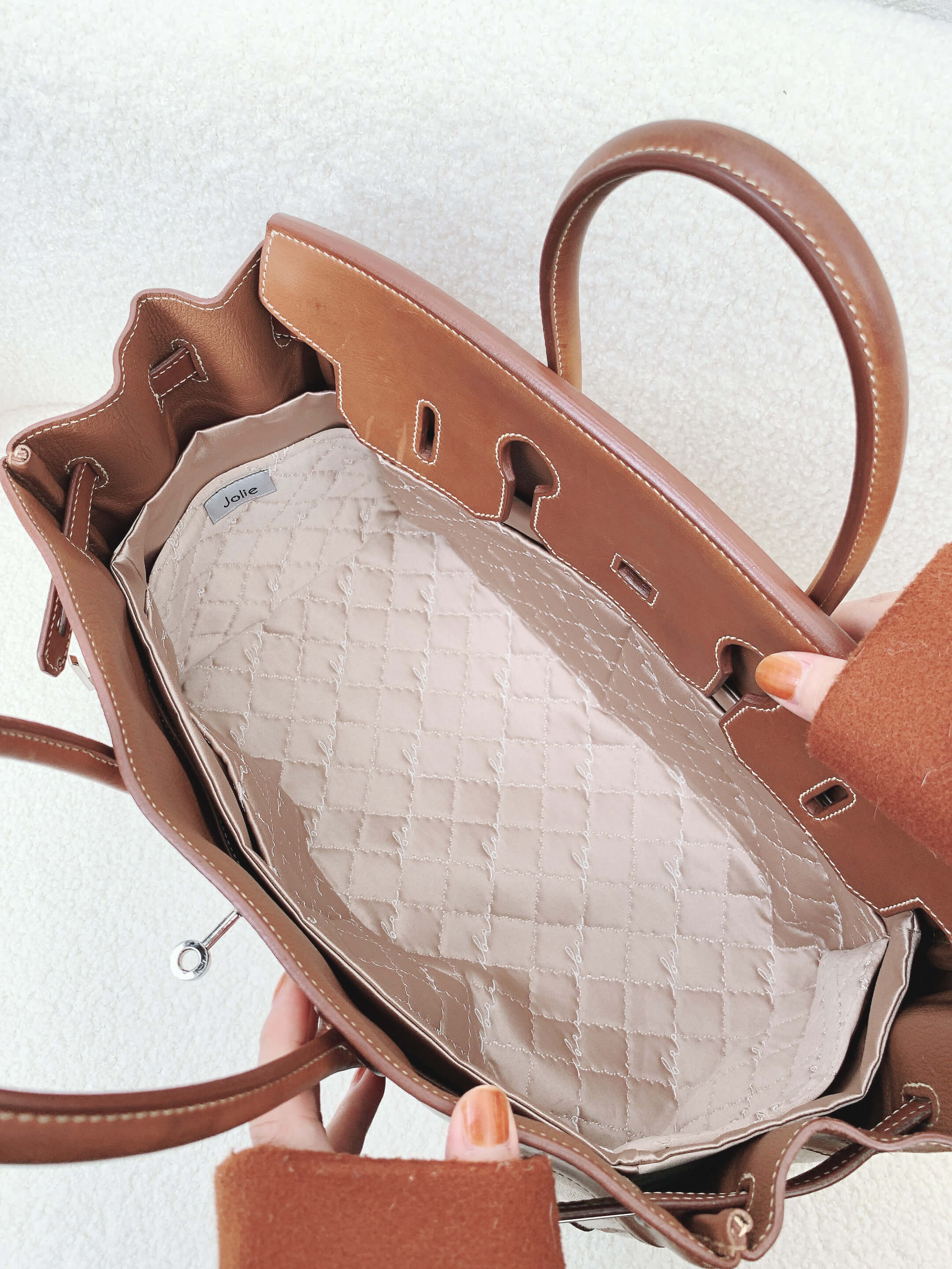 Jolie in Bag Inner Bag | Exclusively for Hermès Birkin 35 Inner Stitching