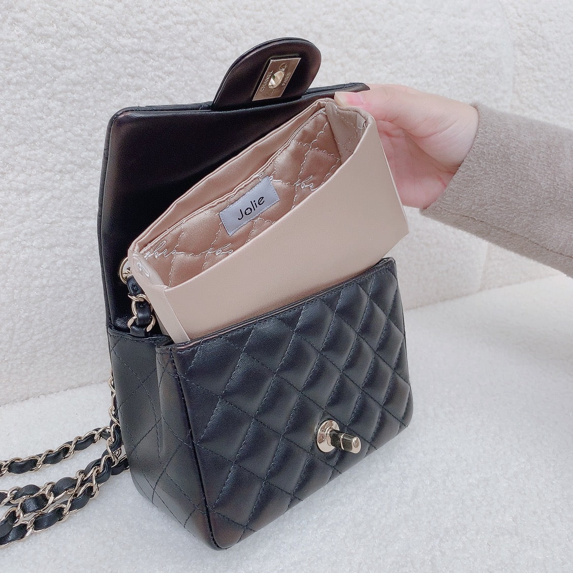 Jolie in Bag インナーバッグ｜シャネル クラシック フラップ 17 スクエア ミニ 専用