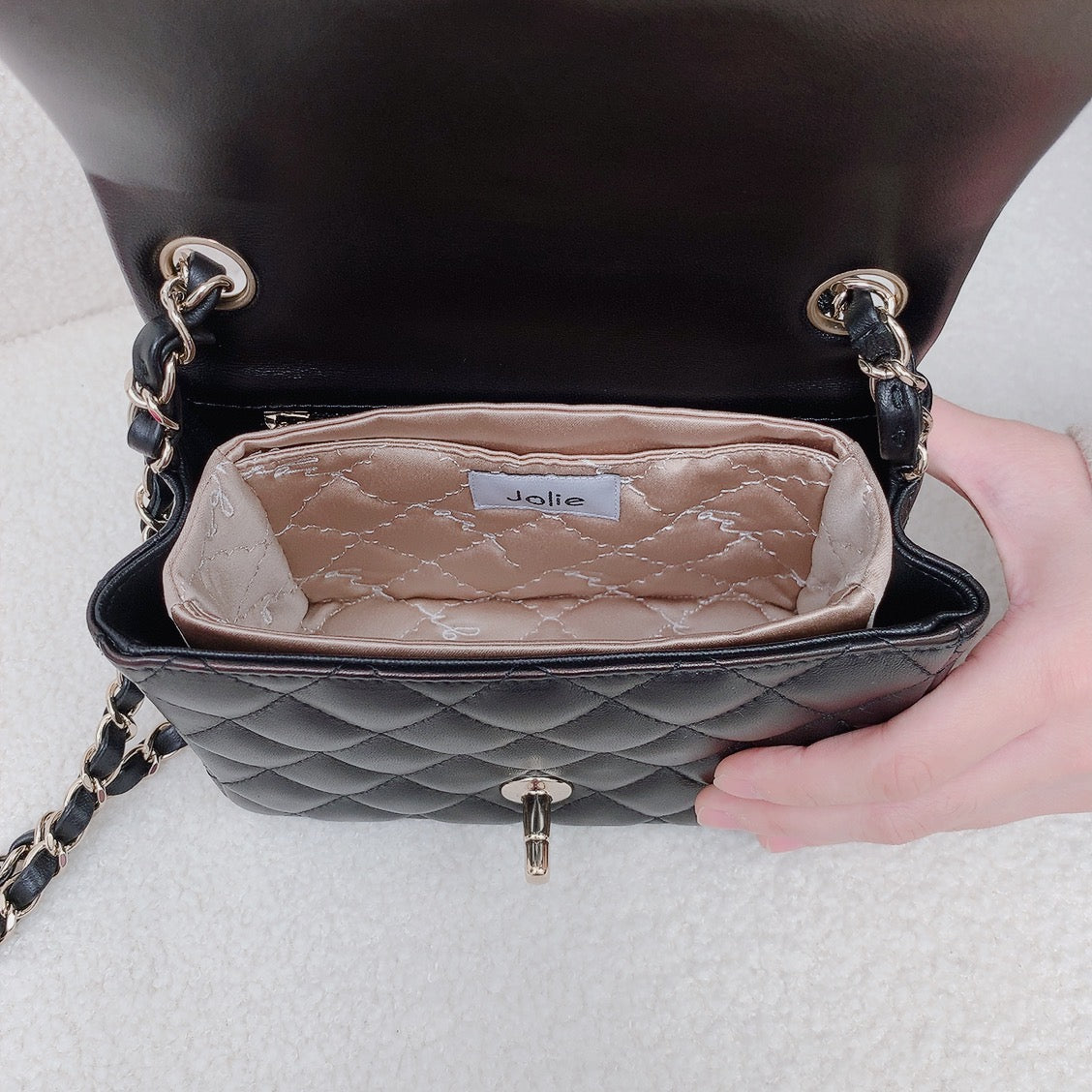 Jolie in Bag インナーバッグ｜シャネル クラシック フラップ 17 スクエア ミニ 専用