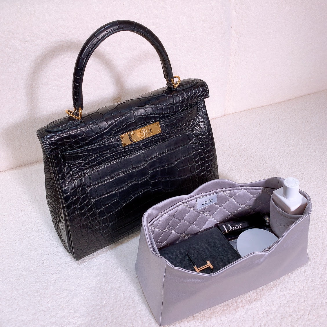 Jolie in Bag インナーバッグ｜エルメス ケリー 28 内縫い 専用