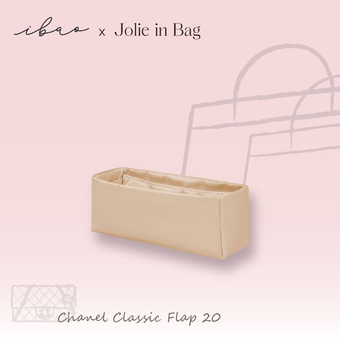 Jolie in Bag Inner Bag | For Chanel Classic Flap 20 Mini