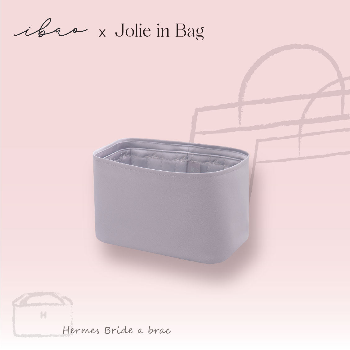 Jolie in Bag インナーバッグ｜エルメス ブリッド・ア・ブラック PM 専用