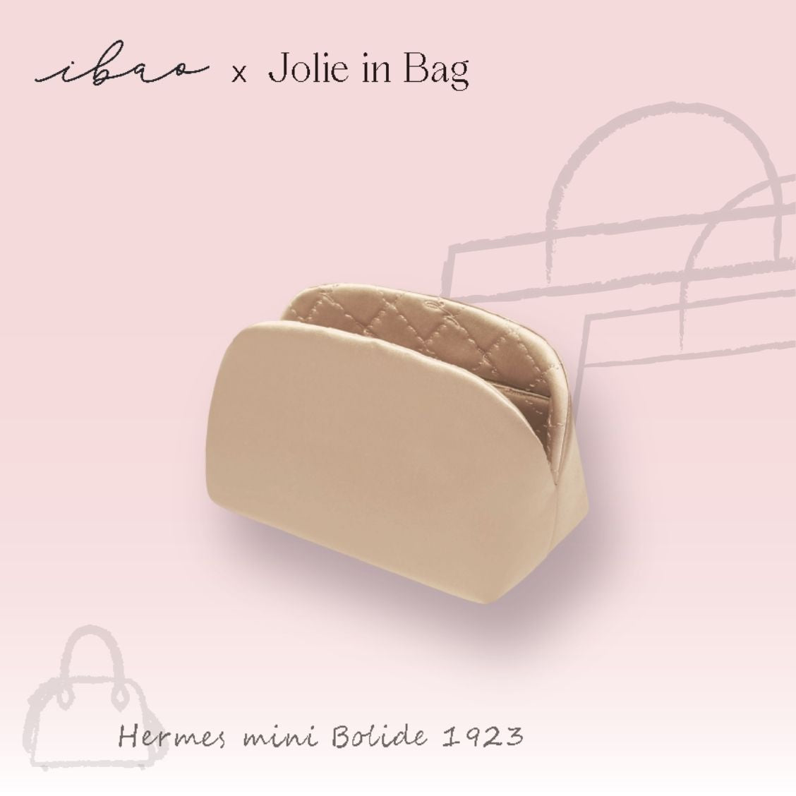 Jolie in Bag Inner Bag | Exclusively for Hermès Bolide Mini (1923 Mini)