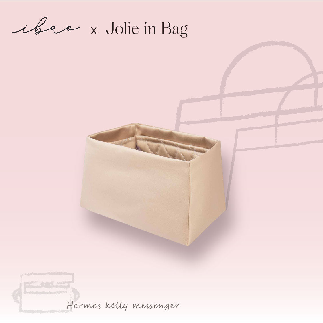 Jolie in Bag インナーバッグ｜エルメス ケリー メッセンジャー PM 専用