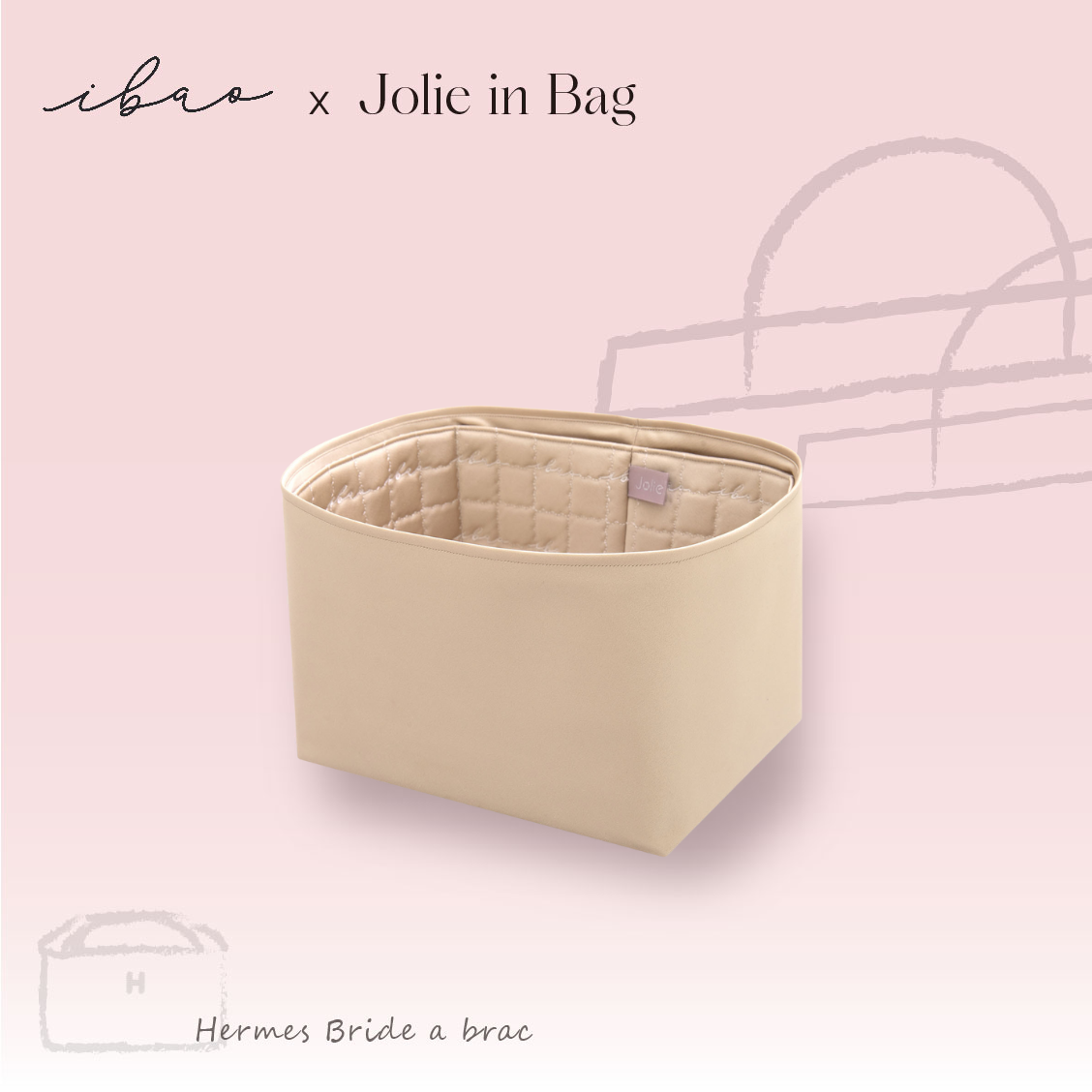 Jolie in Bag Inner Bag | Exclusive for Hermès Bride à Black GM